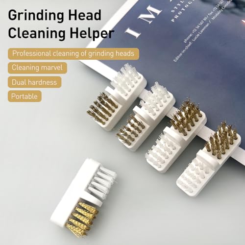 Nail Drill Bit Wire Cleaner Brush Set - 5-Piece Salon Manicure Tool