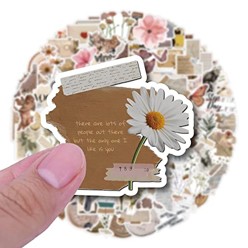 120 Vintage Aesthetic Stickers - Waterproof Vinyl for Journaling & DIY