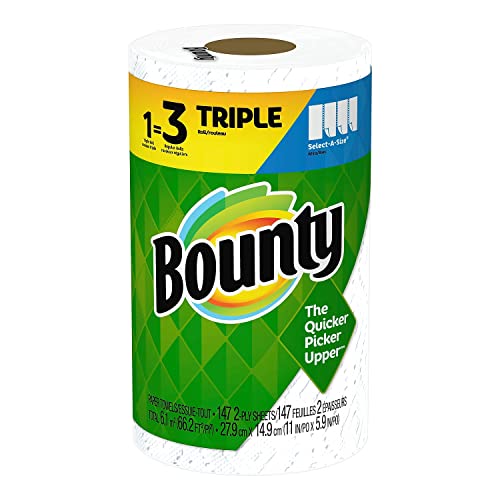 Bounty Select-A-Size Triple Paper Towels Pack of 12 - 147 Sheets per Roll