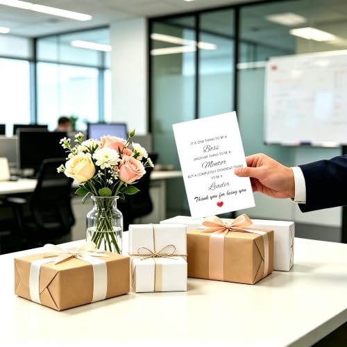 Boss Appreciation Greeting Card with Envelope - Mentor & Leader Gift