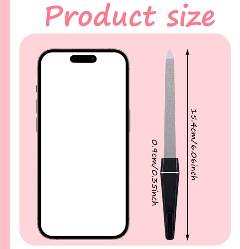 Metal Nail Files 6-Pack - Stainless Steel Double-Sided Emery Boards