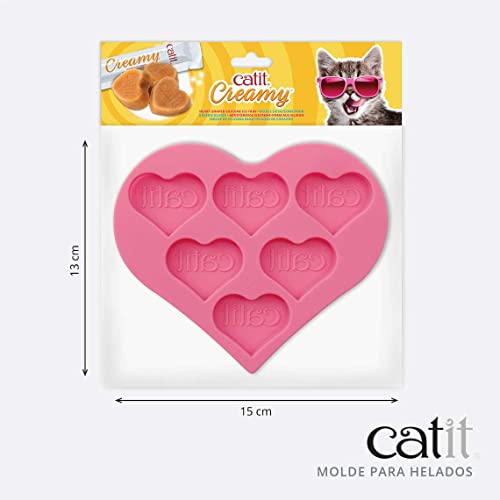 Catit Heart-Shaped Silicone Ice Pop Tray for Cats