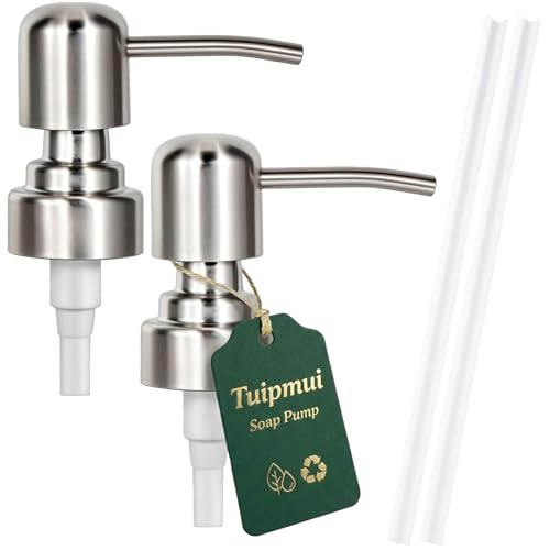 Silver Stainless Steel Soap Dispenser Pump Replacement - 2 PCS