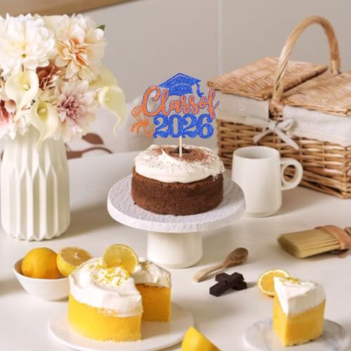 Class of 2026 Graduation Cake Topper - Glittery Congrats Cap