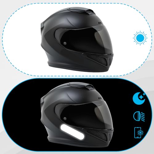 10PCS Black Reflective Tape, Motorcycle Helmet Decals Reflective Stickers for Helmet Motorcycle Helmets Stickers Night Visibility Safety Decal for Motorcycles Scooters Bike Helmets Stroller