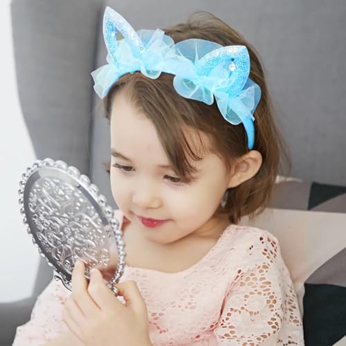 Black Sequins Lace Cat Ears Headband Cute Hair Accessory for Girls