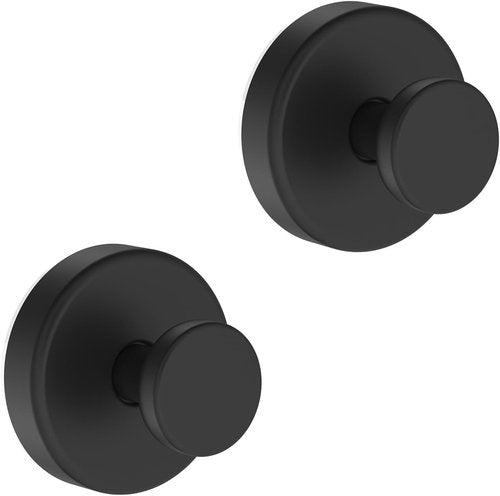 Bntuk Suction Cup Hooks - Durable Wreath Hanger for Doors & Windows | 2 Pack, Black