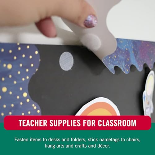VELCRO Thin Clear Fasteners, 3/8" Circles - 56 Count for Home & Office