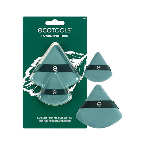 EcoTools Powder Puff Duo - Full-Size & Mini Makeup Setting Puffs