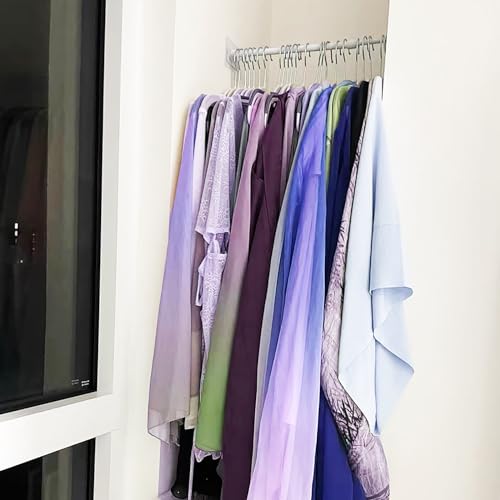 Venupple Spring Tension Rod Holder for Shower Curtain Rods - Variation 2, 2.15 in Wide