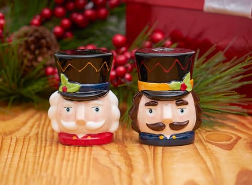 Christmas Nutcracker Soldiers Salt & Pepper Shaker Set - Dolomite Ceramic