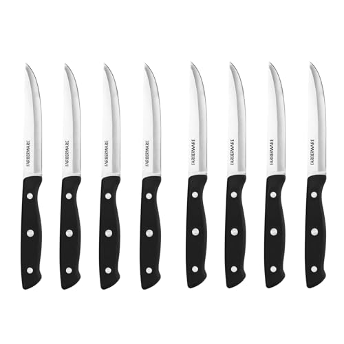 Farberware 8-Piece Steak Knife Set, 4.5" High Carbon Stainless Steel