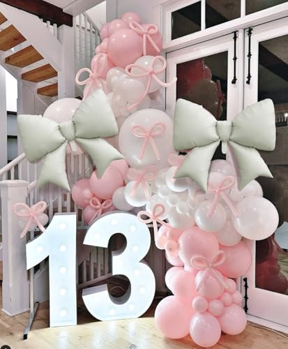 Jumbo Beige Bow Balloons - 2 Pack Birthday Party Decorations
