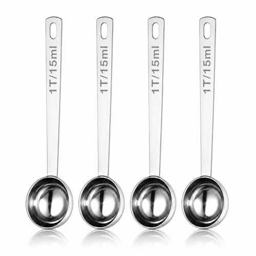 Coffee Scoop Set - 1 Tbsp / 15ml Measuring Spoon, 4 Pack
