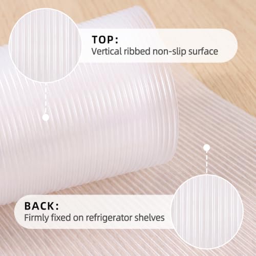 Yeezube Non-Slip Shelf Liner - 12 Inch x 20 FT Clear Stripe Drawer Liner
