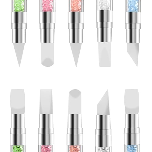 5-Piece Dual-Tipped Silicone Nail Art Brushes and Sculpting Tool Set