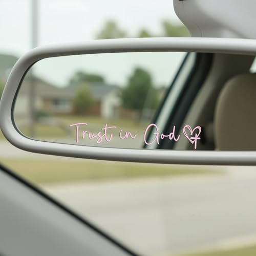 Trust in God 4-Inch Vinyl Decal - Christian Sticker with Cross & Heart