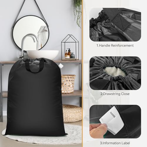 Isink Extra Large Heavy Duty Laundry Bag with Handles - 28" x 40"
