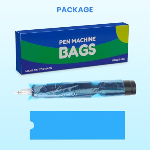 GEEKERA 200 Pcs Disposable Tattoo Machine Pen Covers - Large Clear Sleeves