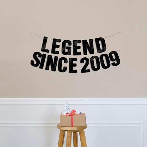 Pre-Strung Black Glitter Banner for 17th Birthday Celebration