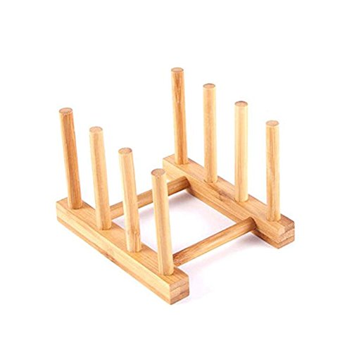 Bamboo Wooden Dish Rack for Kitchen - Eco-Friendly Drying Stand