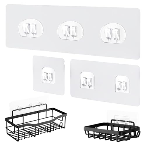 15 Pack Shower Caddy Adhesive Hooks Replacement for Eudele, No-Drill Strong