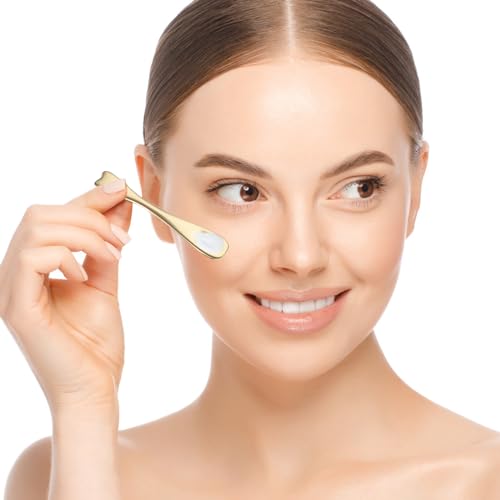 Sibba Metal Cosmetic Spatula Set 3 PCS Mini Makeup Scoop for Cream