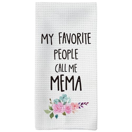 Call Mema Kitchen Hand Towels Gifts for Grandma Christmas Tea Towels 16x24 Inch