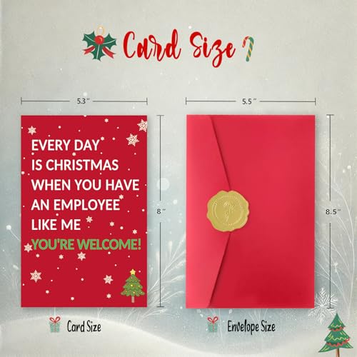 Funny Christmas Card for Boss or Coworker - New MM-087 Holiday Greeting