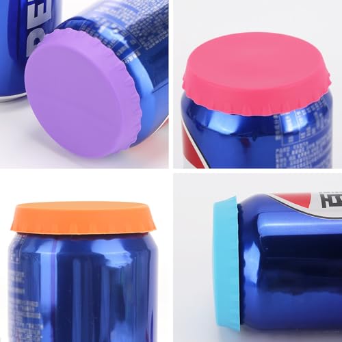 18Pcs Reusable Silicone Soda Can Lids - Multi-Color Carbonation Savers