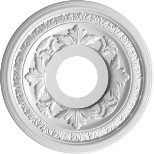 13-Inch Ekena Millwork Textured Metallic Galaxy Ceiling Medallion - PVC, Lightweight, Moisture-Resistant