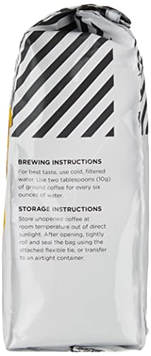 Amazon Fresh Just Bright Ground Coffee, Light Roast, 12 Oz (Pack of 2)