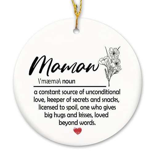 Ceramic Hanging Ornament for Grandma - Mamaw Gifts from Grandchildren