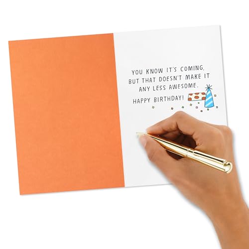 Hallmark Funny Birthday Card - Pizza Day Design, Orange
