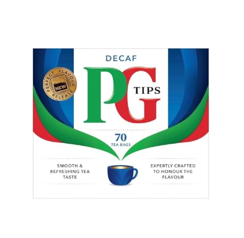 PG Tips Decaf Tea Bags - 70 Count, Full-Bodied Flavor Anytime