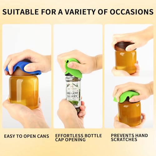 Cuxnoo Silicone Jar Opener & Coaster Set - 4-Pack, 5-Inch