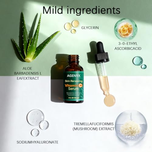 Agenyx Vitamin C Serum for Face with Hyaluronic Acid & Niacinamide