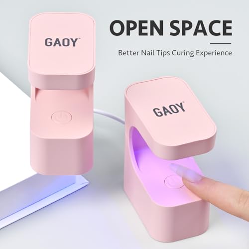 GAOY Mini UV LED Nail Lamp for Gel Nails & Extensions, Pink