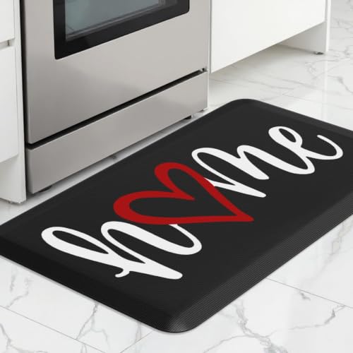HappyTrends Anti-Fatigue Kitchen Mat - Black 28" x 17.3" x 0.5"