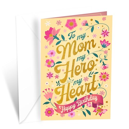 Yellow Birthday Card for Mom - Eco-Friendly 5x7 Premium Card Stock & Envelope