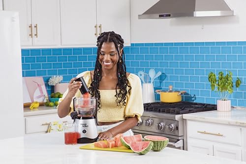 Magic Bullet® Mini Juicer, Countertop Space-Saving, 2" Feed Chute for Fruits and Vegetables, 400W, Compact Design, Black/Silver, MBJ10100