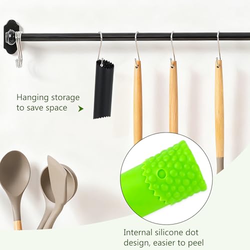 YOLCAR Garlic Peeler Duo Pack - Silicone Skin Remover, 5.12-Inch