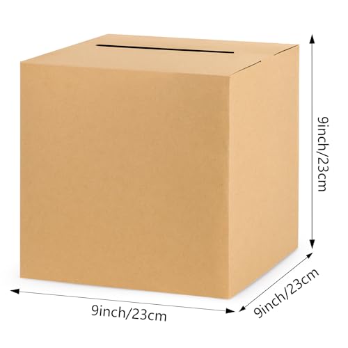 Kraft Card Box Money Holder for Wedding Party 9 Inch DIY Gift Box
