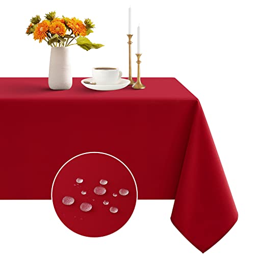 Romanstile Waterproof Rectangular Tablecloth - Red, 54 x 108 Inches
