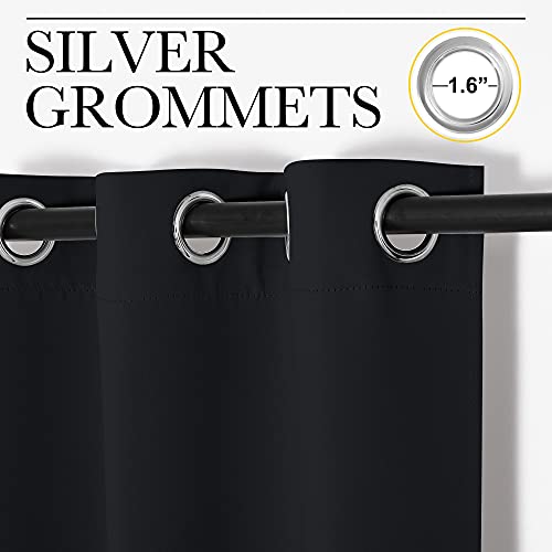 NICETOWN Blackout Curtain, 55W x 57L Inch Thermal Insulated Grommet Panel