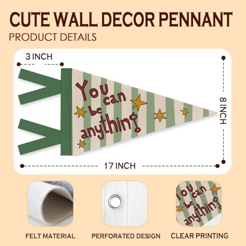 You Can Be Anything Pennant Banner Flags - White 14 Inch Kids Wall Decor