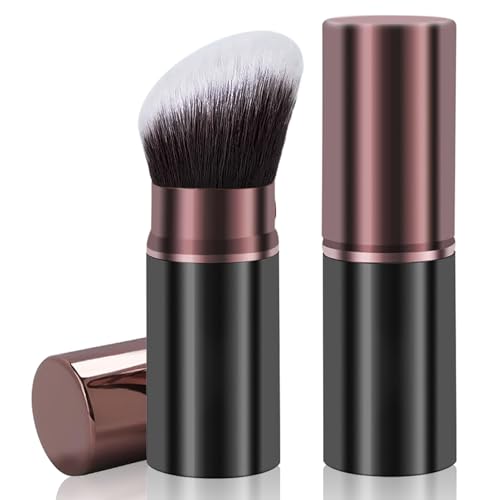 Keriloo Retractable Kabuki Makeup Brush for Foundation and Powder