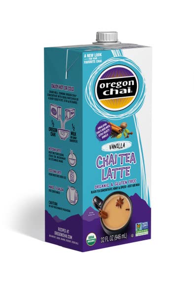 Oregon Chai Vanilla Chai Concentrate, 32 Fl Oz (Pack of 6)