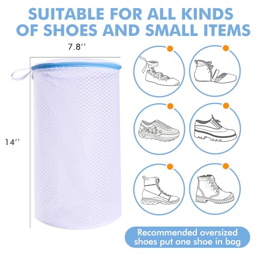 Shoe Washing Bags - 2 Pack Honeycomb Mesh Laundry Bags for Sneakers & Delicates