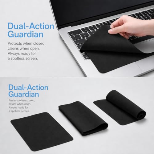 KEANBOLL 2 Pack Black Microfiber Keyboard & Screen Protectors